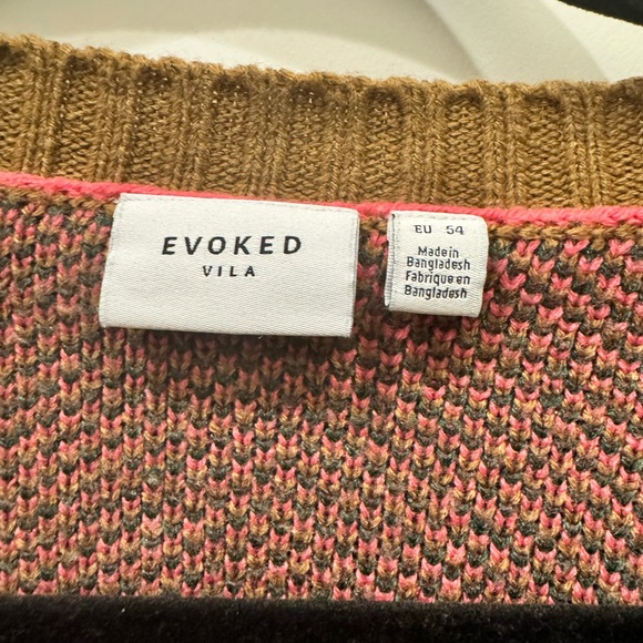 ASOS Vila curve cardigan in pink floral and check mix - Picture 4 of 6